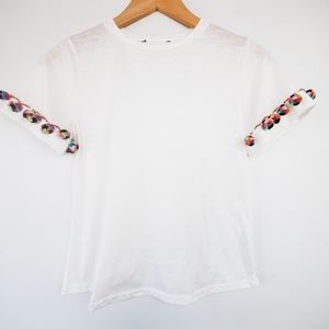 Pom Pom White Summer Shirt